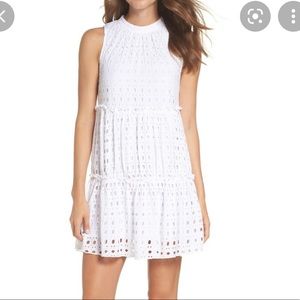 NWT Lilly Pulitzer Indira White Eyelet Swing Dress